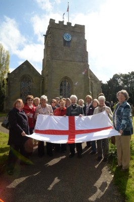 A new St George's Flag presented to St Peter's Church. April 2014