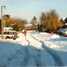 Dugard Place in snow 1990 | Hilary Maynard