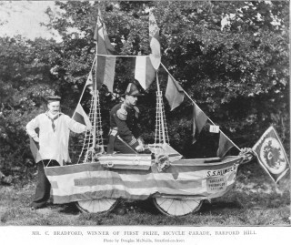 Barford Hill House, cycling parade 1896