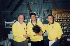 Pete Webb (centre) when Chairman of Wellesbourne Lions