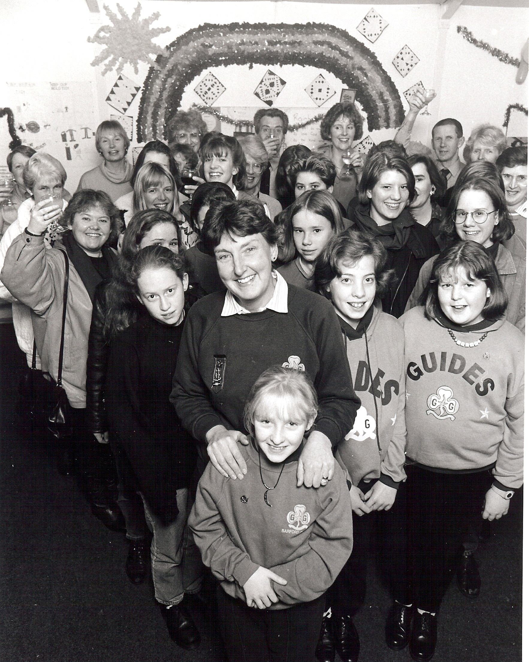 Hilary Maynard with the guides